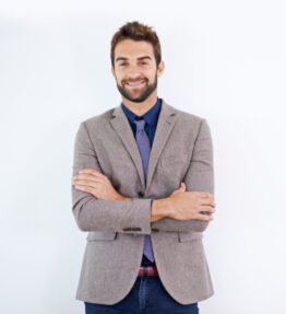 men-with-blazer Stylish Beige Blazer