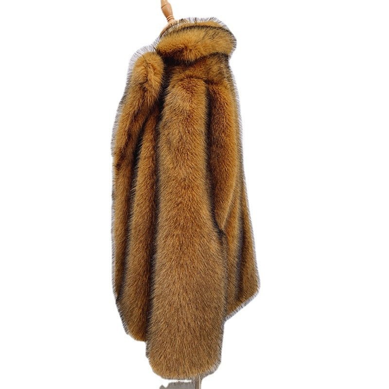 Fur Mid-length Coat Suit Warm Fur Coat - Image 3