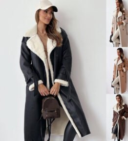 Winter Jacket With Belt Fashion Double Breasted Lapel Windbreaker Women's Long Trench Coat Mid-length Overcoat Clothing