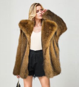 Fur Mid-length Coat Suit Warm Fur Coat