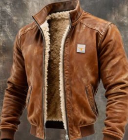 Men's Cotton-padded Jacket With Fleece Lining