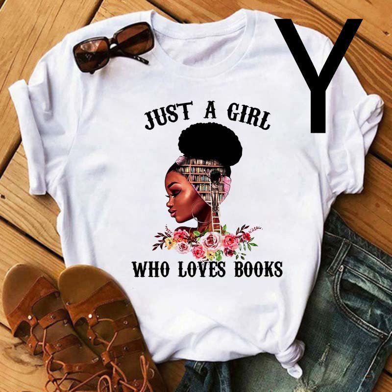 African Black Girl Print Short-sleeved T-shirt Women - Image 6