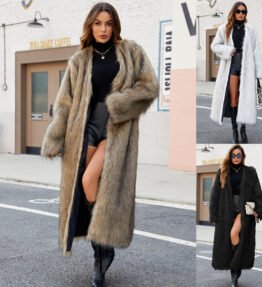 Fashionable V-neck Long Coat For Women