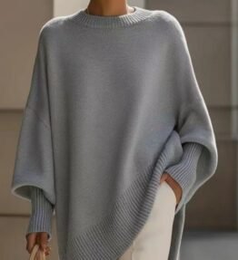 Thick Round Neck Women's Loose All-matching Knitted Pullover Sweater