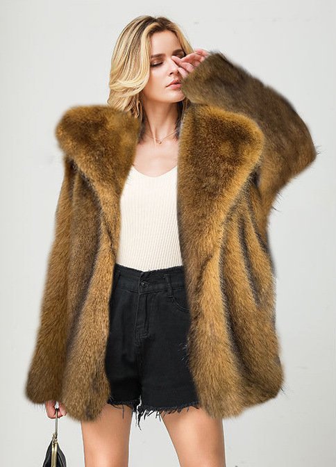 Fur Mid-length Coat Suit Warm Fur Coat - Image 8