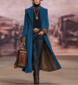 Patchwork Lace Gold Velvet Suit Long Coat Women's Wear